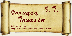 Varvara Tanasin vizit kartica